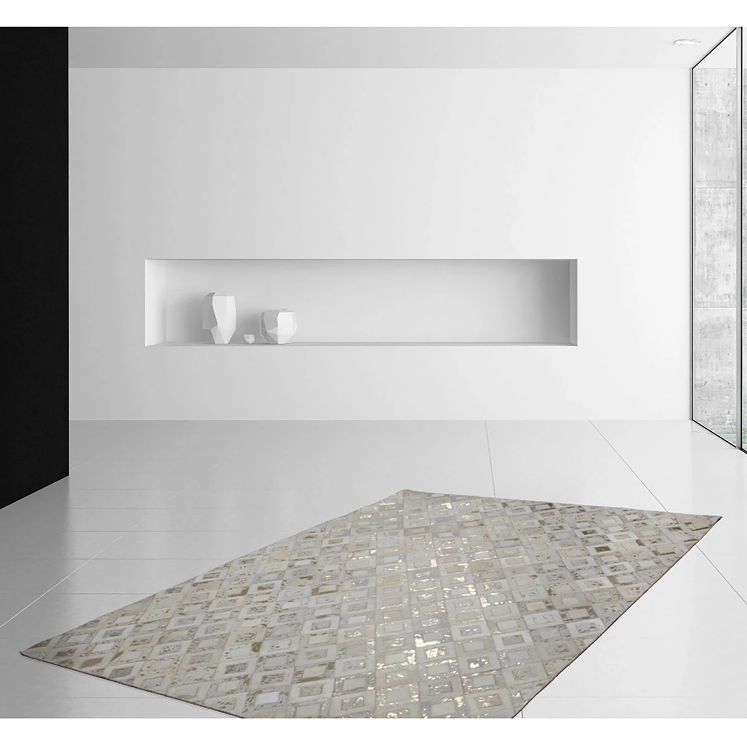 Kayoom Tapis en peau Spark 110 - Cuir véritable - Doré - 170 x 120 cm 4 Kayoom Tapis en peau Spark 110 - Cuir véritable - Doré - 170 x 120 cm – Image 2