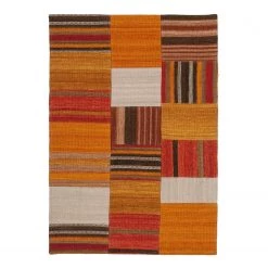 Kayoom Tapis Radical 210 - Laine - Terre cuite / Multicolore - 150 x 80 cm