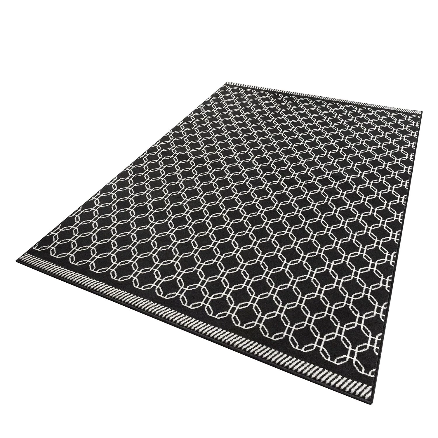 Zala Living Tapis Chain - Tissu - Noir / Blanc - 200 x 290 cm 5 Zala Living Tapis Chain - Tissu - Noir / Blanc - 200 x 290 cm – Image 3