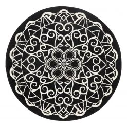 Zala Living Tapis Mandala - Tissu - Noir