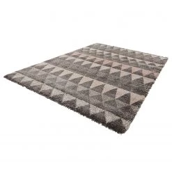 Mint Rugs Tapis épais Triangle - Fibres synthétiques - Gris / Crème - 120 x 170 cm -Tapis Soldes Boutique 1000173180 190523 06134900403 GALLERYIMAGES P000000001000173180