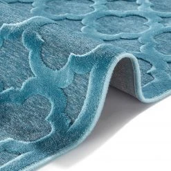 Mint Rugs Tapis Bryon - Fibres synthétiques - Bleu pétrole - 160 x 230 cm -Tapis Soldes Boutique 1000173357 190523 06161701100 GALLERYIMAGES P000000001000173357