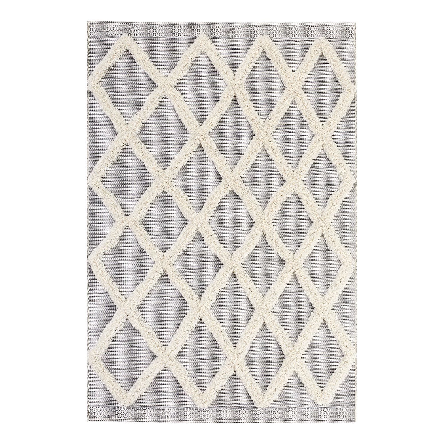 Mint Rugs Tapis intérieur / extérieur Ayoun - Fibres synthétiques - Gris clair / Crème - 115 x 170 cm 3 Mint Rugs Tapis intérieur / extérieur Ayoun - Fibres synthétiques - Gris clair / Crème - 115 x 170 cm