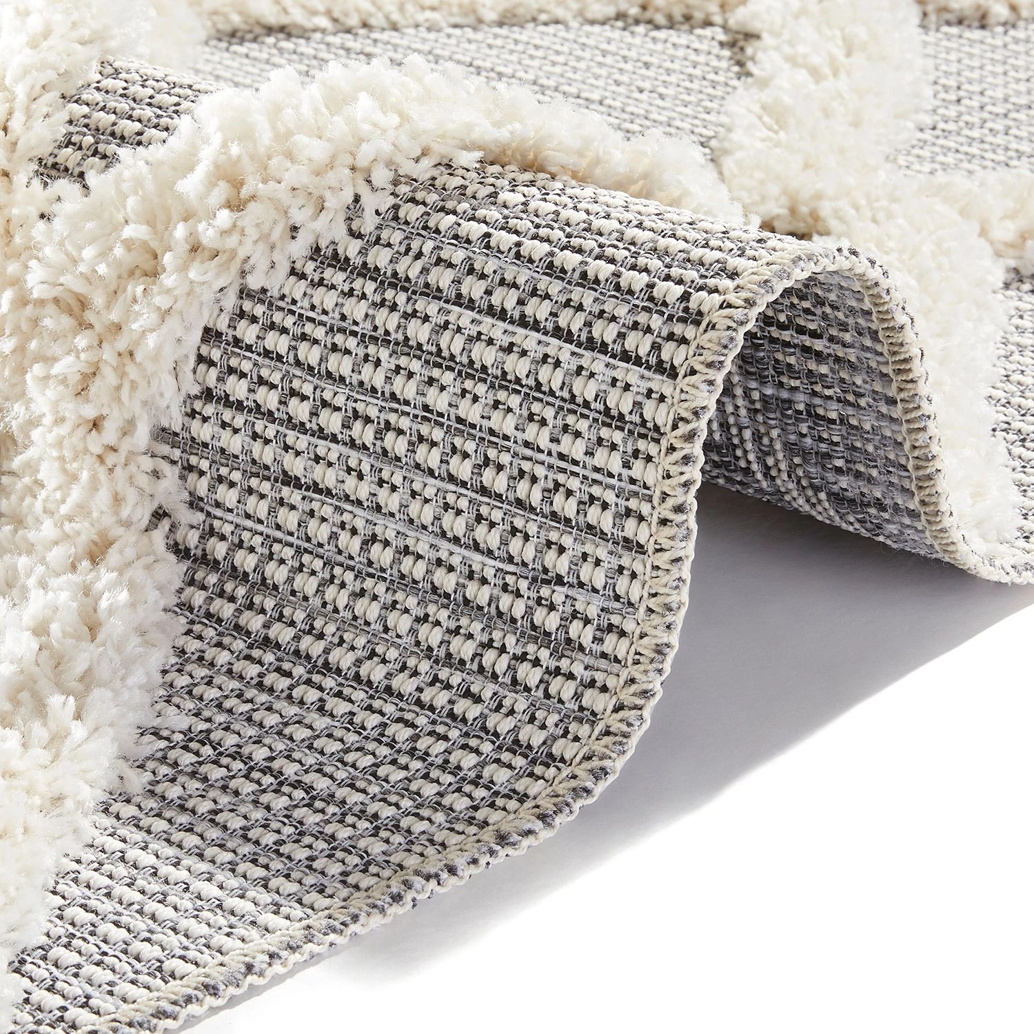 Mint Rugs Tapis intérieur / extérieur Ayoun - Fibres synthétiques - Gris clair / Crème - 115 x 170 cm 6 Mint Rugs Tapis intérieur / extérieur Ayoun - Fibres synthétiques - Gris clair / Crème - 115 x 170 cm – Image 4