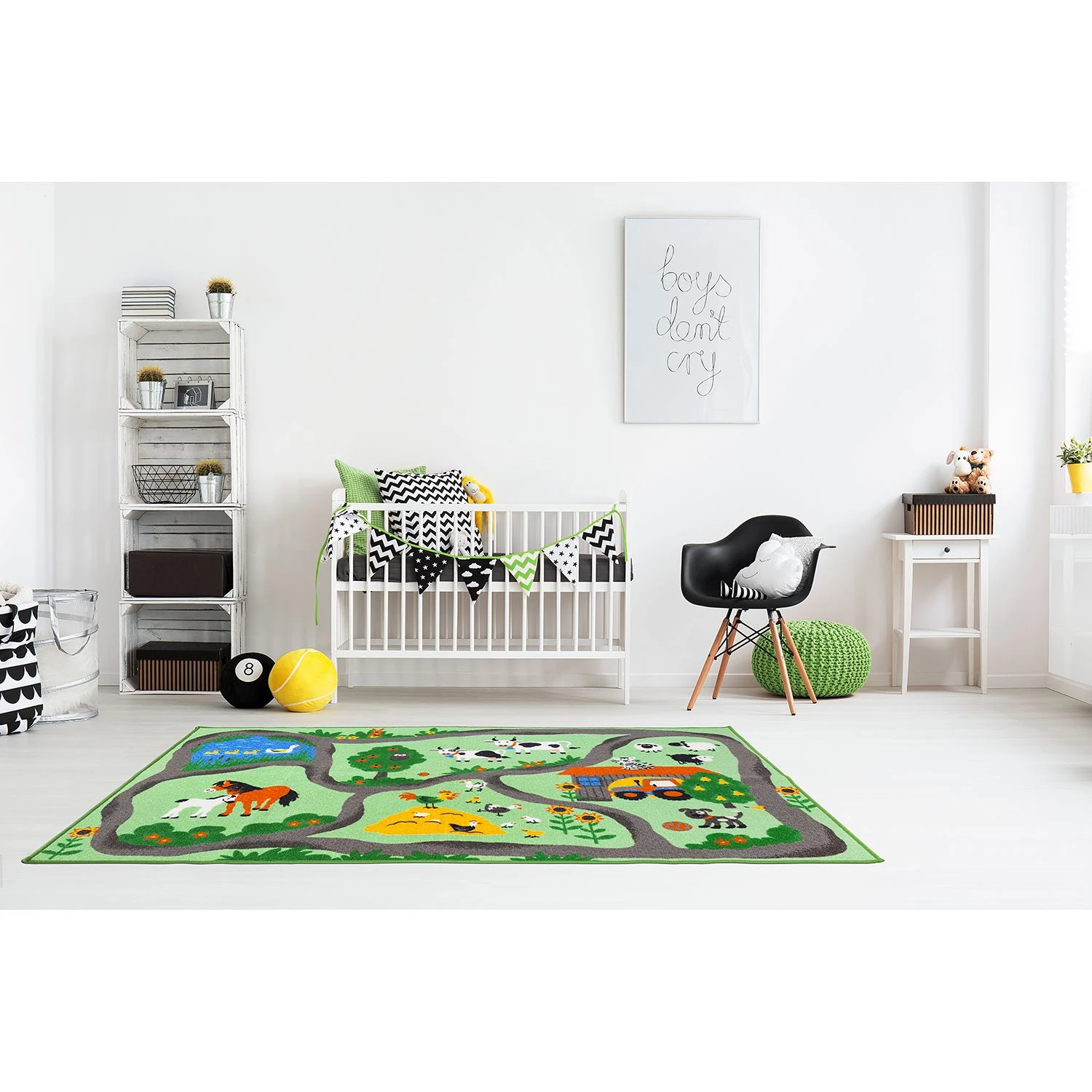 Andiamo Tapis enfant ferme - Polyamide - Multicolore - 160 x 230 cm 4 Andiamo Tapis enfant ferme - Polyamide - Multicolore - 160 x 230 cm – Image 2