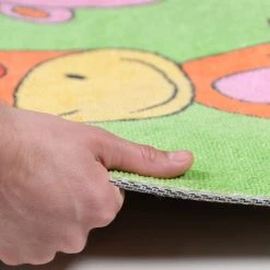 THEKO die markenteppiche Tapis enfant Mamba Animals - Tissu - Vert / Orange - 90 x 160 cm -Tapis Soldes Boutique 1000174708 190715 16133200048 DETAILS P000000001000174708