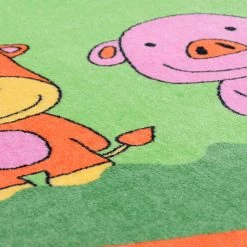 THEKO die markenteppiche Tapis enfant Mamba Animals - Tissu - Vert / Orange - 90 x 160 cm -Tapis Soldes Boutique 1000174708 190715 16133200049 DETAILS P000000001000174708