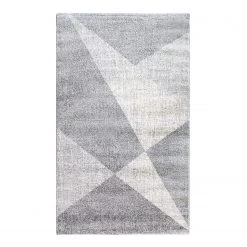 Sehrazat Tapis à poils courts Efes Vector - Tissu - Gris clair - 120 x 170 cm