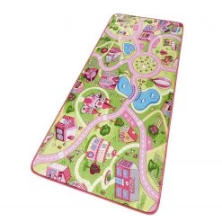 Hanse Home Tapis enfant Sweet Town - Tissu mélangé - Vert / Rose - 90 x 200 cm -Tapis Soldes Boutique 1000180238 190814 08512000032 DETAILS P000000001000180238