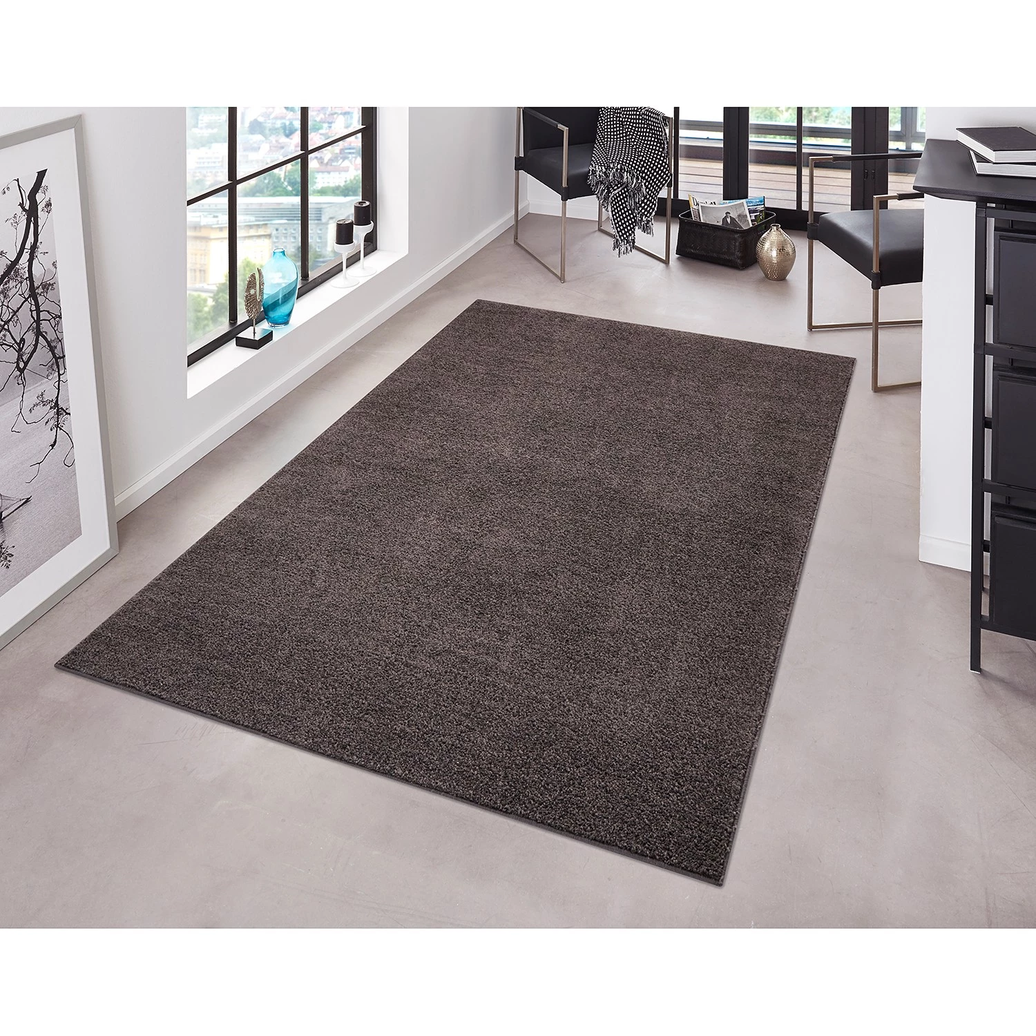 Hanse Home Tapis Pure - Tissu mélangé - Anthracite - 80 x 150 cm 4 Hanse Home Tapis Pure - Tissu mélangé - Anthracite - 80 x 150 cm – Image 2