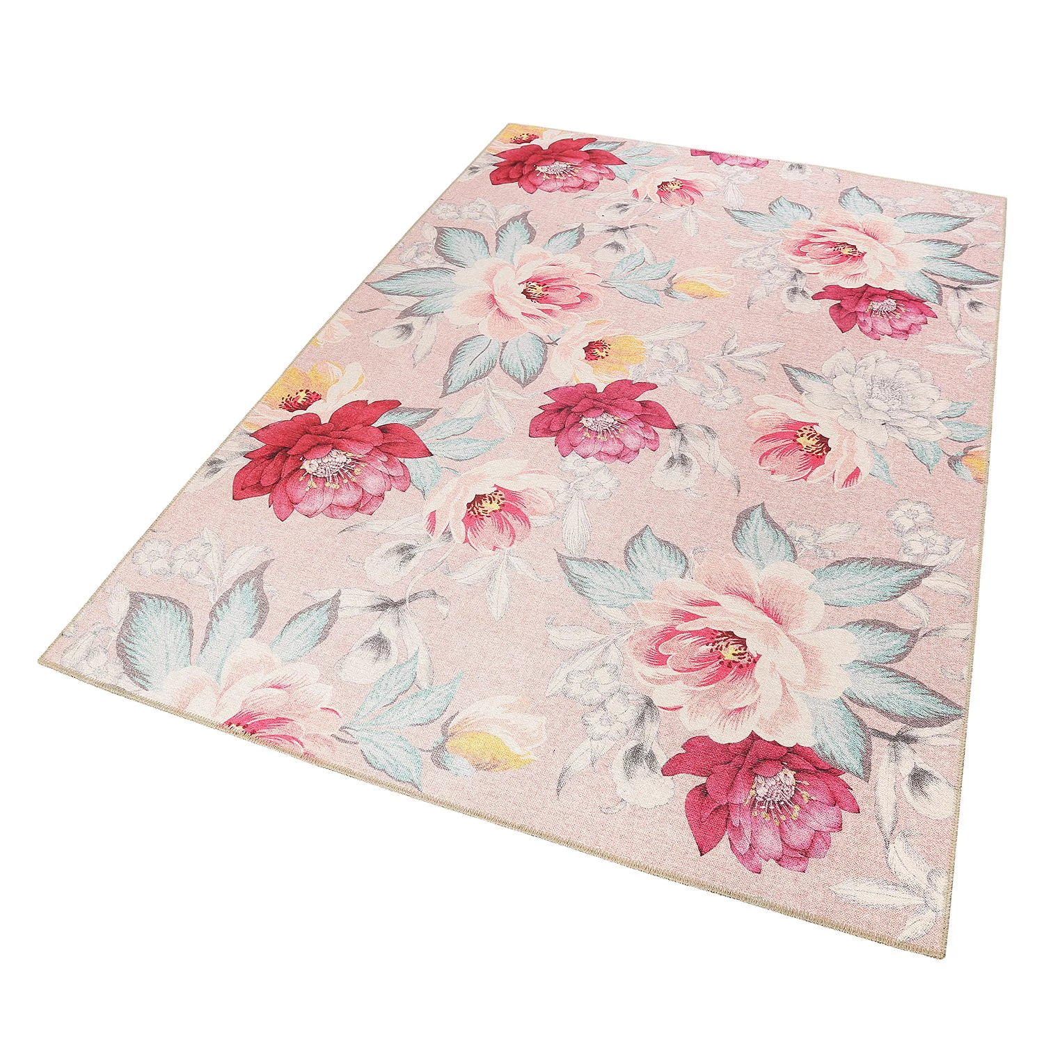 Accessorize Tapis Isla - Tissu - Rose / Rose vif - 160 x 230 cm 4 Accessorize Tapis Isla - Tissu - Rose / Rose vif - 160 x 230 cm – Image 2