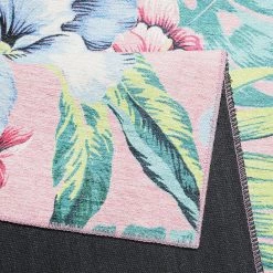 Accessorize Tapis Tropical Orchid - Tissu - Rose / Vert - 190 x 290 cm -Tapis Soldes Boutique 1000181727 190711 13513600474 DETAILS P000000001000181727