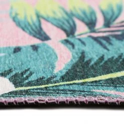 Accessorize Tapis Tropical Orchid - Tissu - Rose / Vert - 190 x 290 cm -Tapis Soldes Boutique 1000181727 190711 13513600475 DETAILS P000000001000181727
