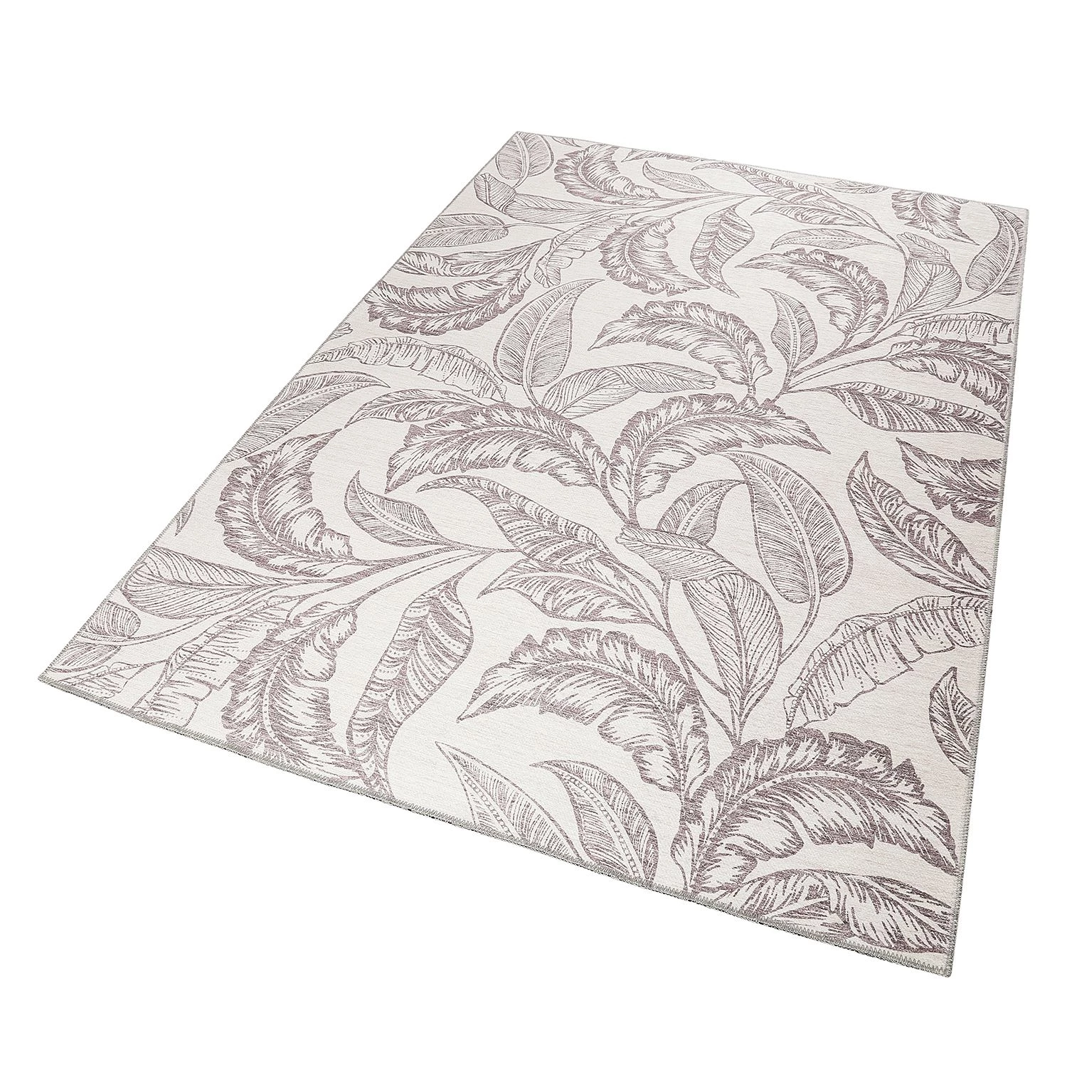 Accessorize Tapis Mozambique Palm - Tissu - Aubergine / Blanc - 120 x 170 cm 4 Accessorize Tapis Mozambique Palm - Tissu - Aubergine / Blanc - 120 x 170 cm – Image 2