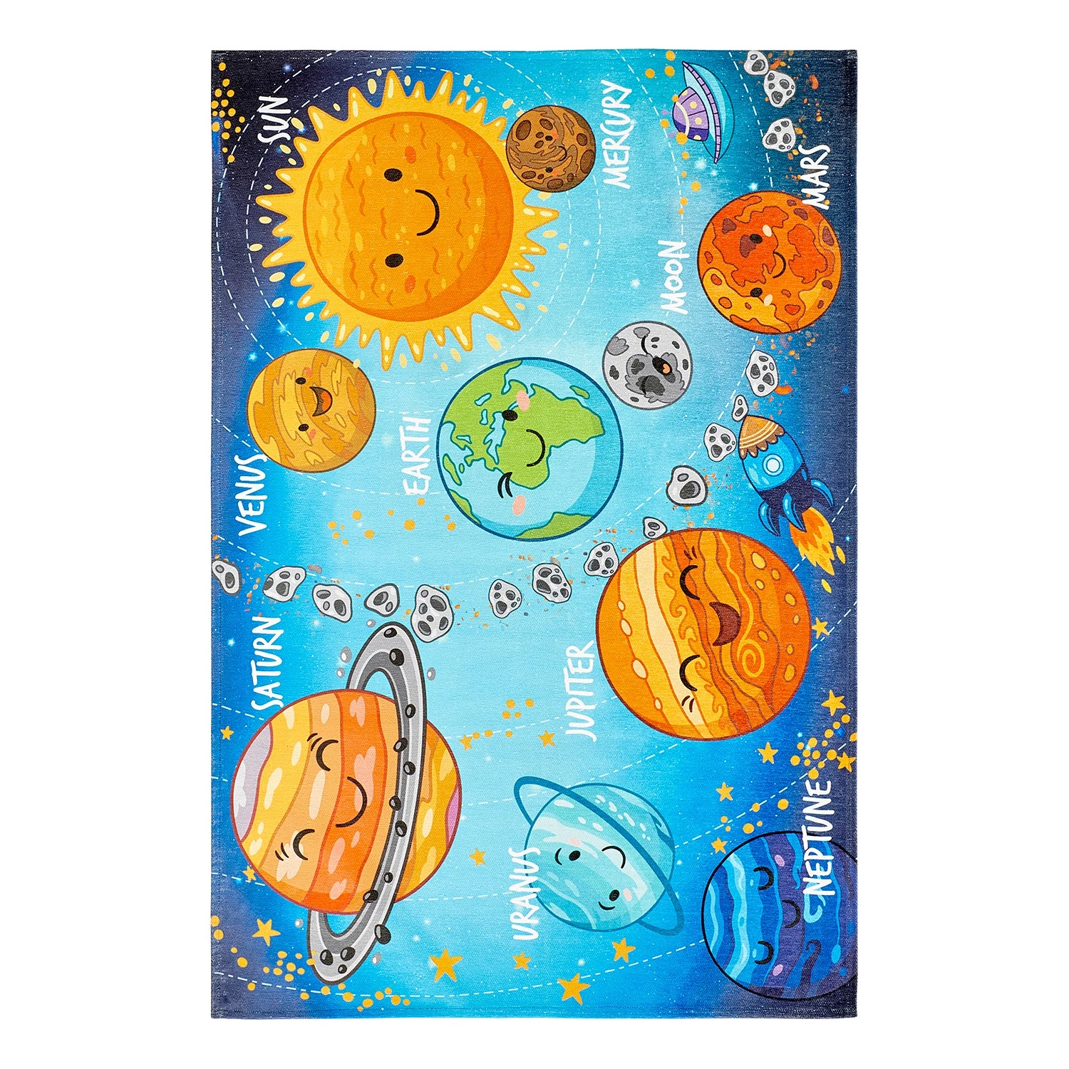 Obsession Tapis enfant My Torino Solar - Chenille - Bleu / Orange - 80 x 120 cm 3 Obsession Tapis enfant My Torino Solar - Chenille - Bleu / Orange - 80 x 120 cm