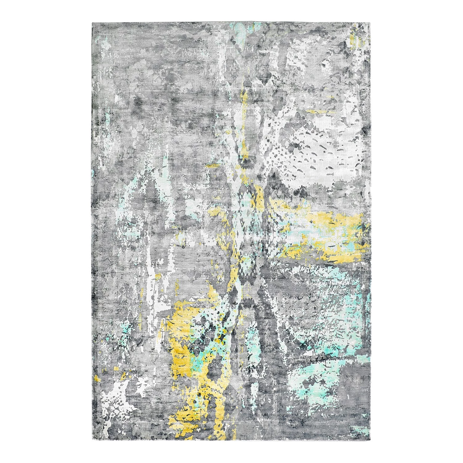 Obsession Tapis My Taste - Viscose - Gris / Jaune 3 Obsession Tapis My Taste - Viscose - Gris / Jaune