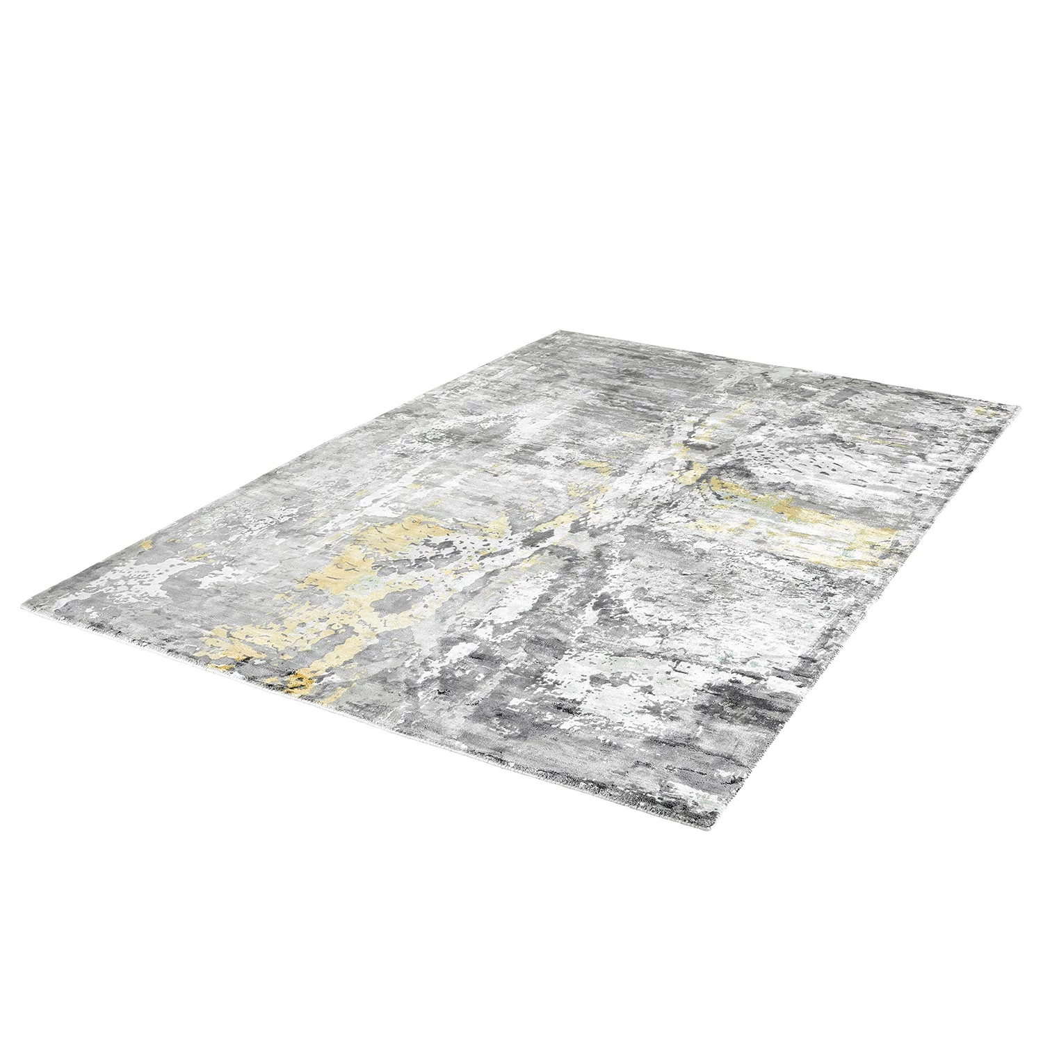 Obsession Tapis My Taste - Viscose - Gris / Jaune 4 Obsession Tapis My Taste - Viscose - Gris / Jaune – Image 2