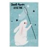 Obsession Tapis enfant My Bunny - Fibres synthétiques - Turquoise / Blanc - 90 x 130 cm -Tapis Soldes Boutique 1000193278 191120 13171300269 IMAGE P000000001000193278