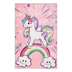 Obsession Tapis enfant My Unicorn - Fibres synthétiques - Multicolore - 90 x 130 cm