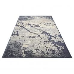 ELLE DECORATION Tapis Arroux - Viscose - Crème / Bleu marine - 200 x 300 cm -Tapis Soldes Boutique 1000193663 191112 14104200047 DETAILS P000000001000193663