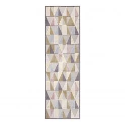 ELLE DECORATION Tapis de couloir Creuse - Viscose - Gris clair / Lavande