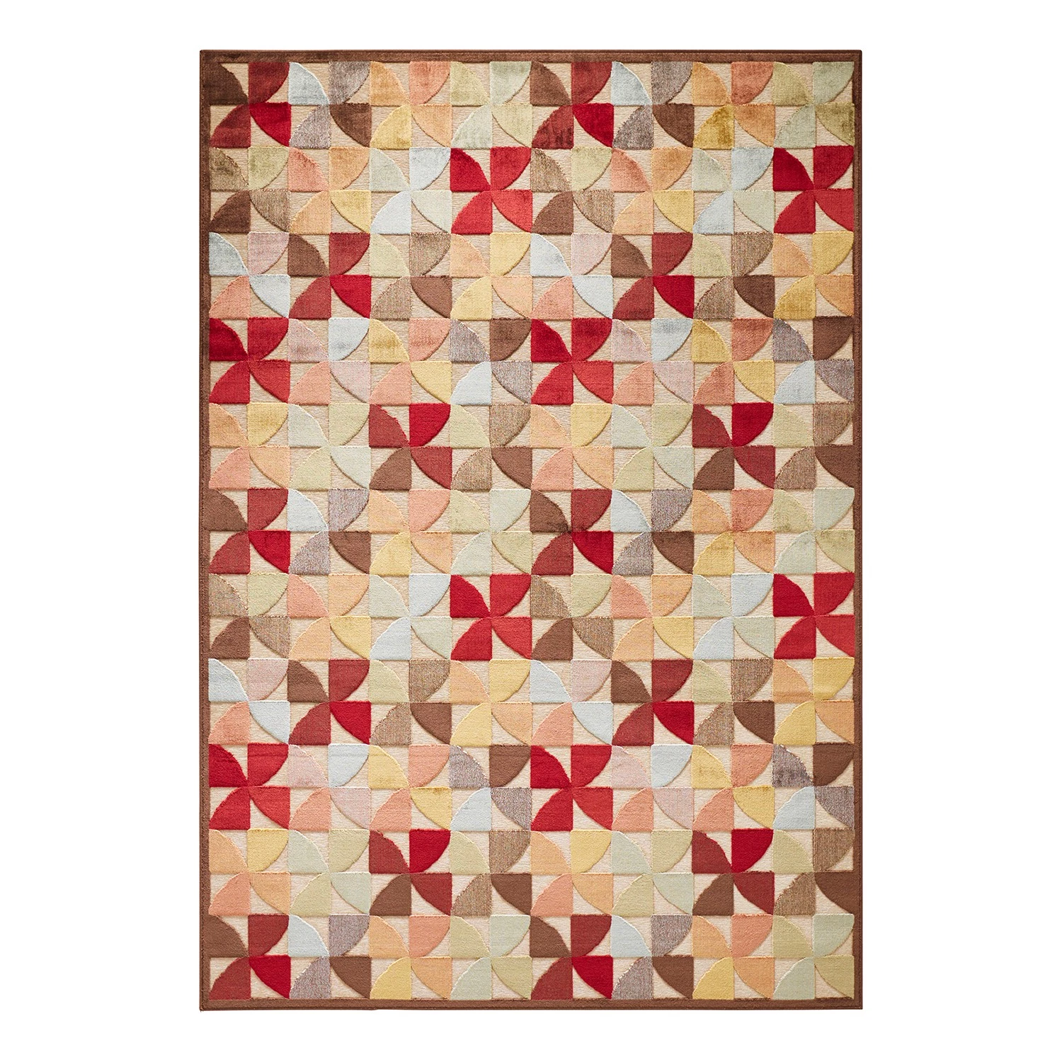 ELLE DECORATION Tapis Ailette - Viscose - Marron / Rouge - 120 x 170 cm 3 ELLE DECORATION Tapis Ailette - Viscose - Marron / Rouge - 120 x 170 cm