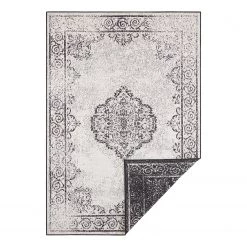 Northrugs Tapis extérieur Cebu - Réversible -Fibres synthétiques - Noir - 120 x 170 cm