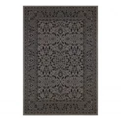 Northrugs Tapis extérieur Konya - Fibres synthétiques - Gris - 140 x 200 cm