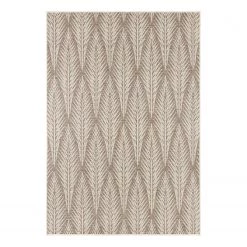 Northrugs Tapis extérieur Pella - Fibres synthétiques - Crème / Marron clair - 160 x 230 cm