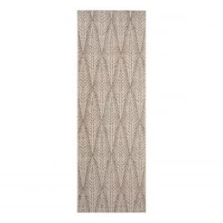 Northrugs Tapis de couloir Pella - Fibres synthétiques - Crème / Marron clair