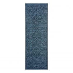Northrugs Tapis de couloir Tyros - Fibres synthétiques - Bleu jean