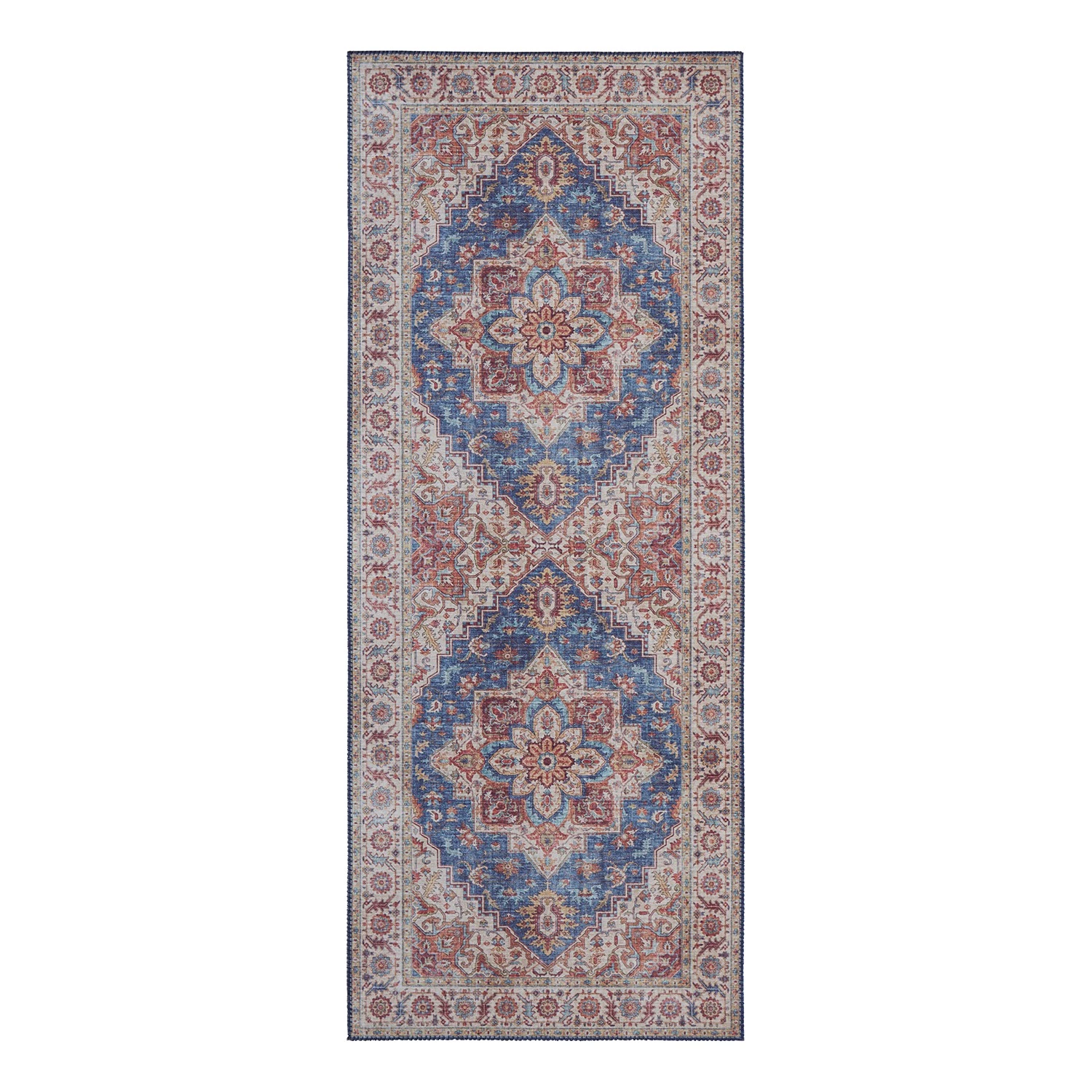 Nouristan Tapis de couloir Anthea - Tissu - Bleu jean 3 Nouristan Tapis de couloir Anthea - Tissu - Bleu jean