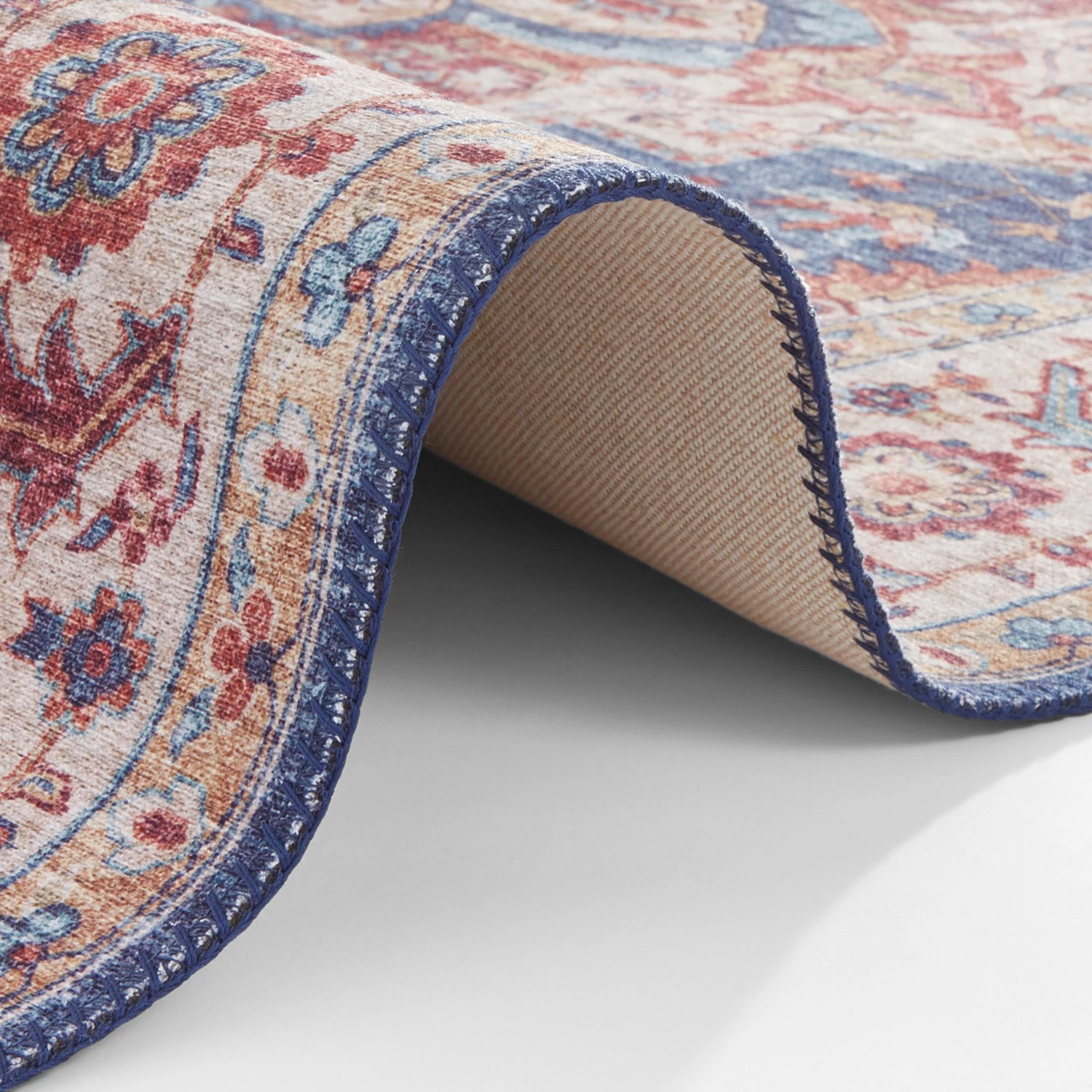 Nouristan Tapis de couloir Anthea - Tissu - Bleu jean 7 Nouristan Tapis de couloir Anthea - Tissu - Bleu jean – Image 5