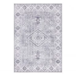 Nouristan Tapis Gratia - Tissu - Gris lumineux - 80 x 150 cm