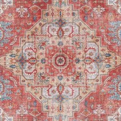 Nouristan Tapis de couloir Sylla - Tissu - Rouge -Tapis Soldes Boutique 1000195454 191219 07033700877 DETAILS P000000001000195454