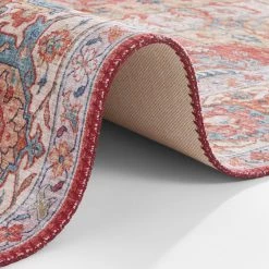 Nouristan Tapis de couloir Sylla - Tissu - Rouge -Tapis Soldes Boutique 1000195454 191219 07033700879 DETAILS P000000001000195454