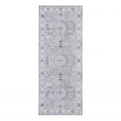 Nouristan Tapis de couloir Gratia - Tissu - Gris lumineux