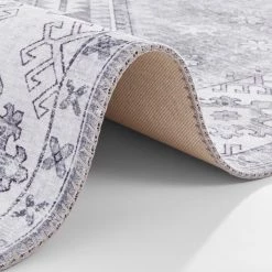 Nouristan Tapis de couloir Gratia - Tissu - Gris lumineux -Tapis Soldes Boutique 1000195467 191219 07034500954 DETAILS P000000001000195467