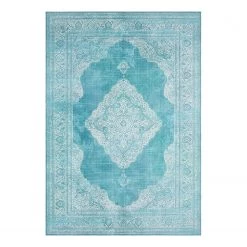 Nouristan Tapis Carme - Tissu - Aqua - 200 x 290 cm