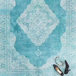 Nouristan Tapis Carme - Tissu - Aqua - 200 x 290 cm 11 Nouristan Tapis Carme - Tissu - Aqua - 200 x 290 cm -Tapis Soldes Boutique 1000195475 191219 07034900999 DETAILS P000000001000195475