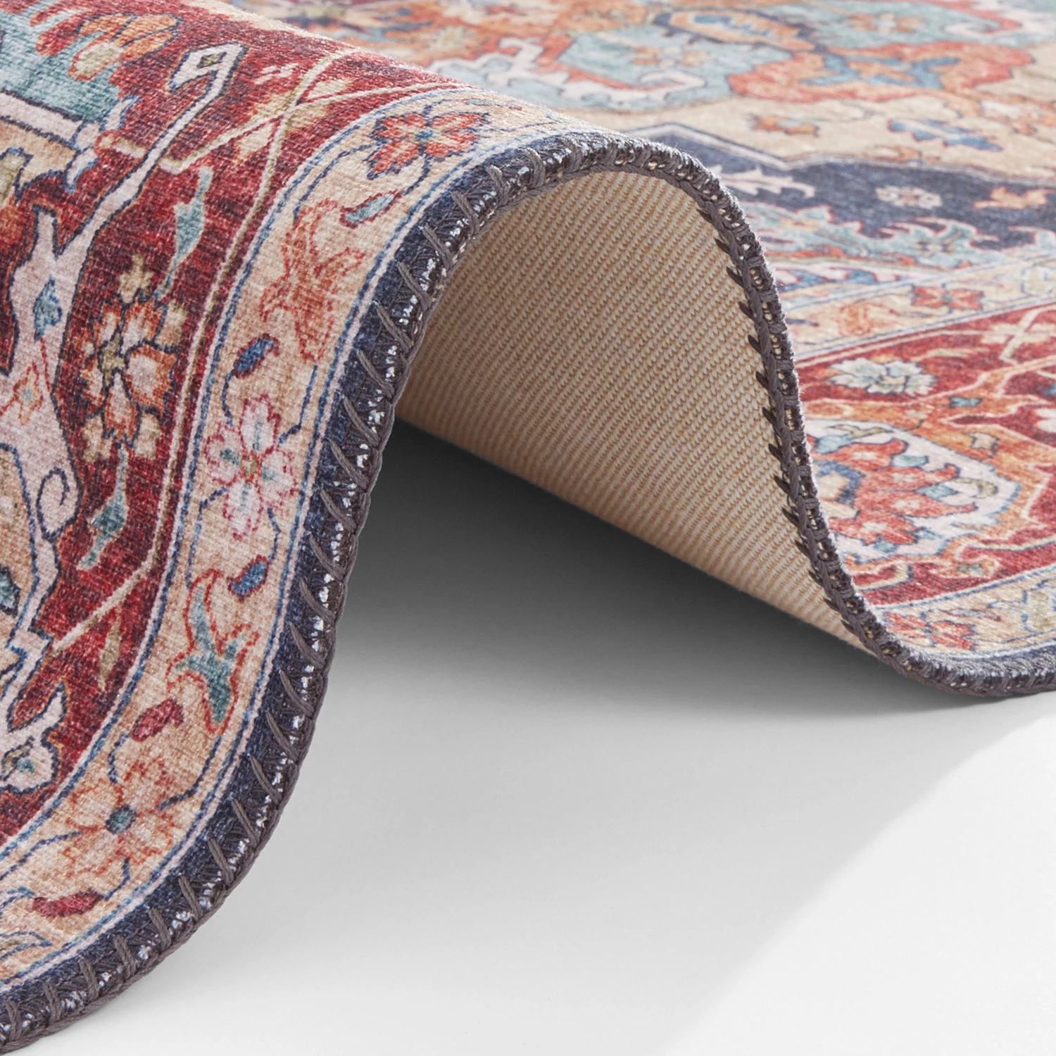 Nouristan Tapis Sylla - Tissu - Bleu marine - 160 x 230 cm 8 Nouristan Tapis Sylla - Tissu - Bleu marine - 160 x 230 cm – Image 6