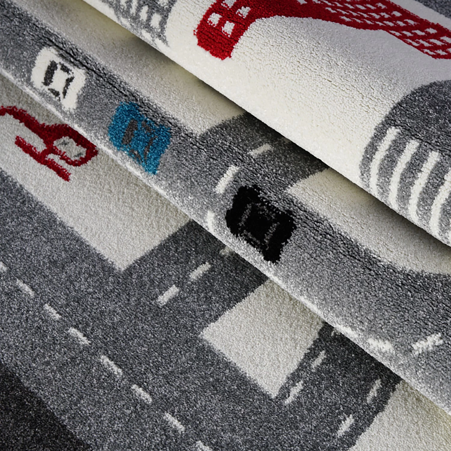 Happy Rugs Tapis enfant Playtime - Fibres synthétiques - Gris / Crème 5 Happy Rugs Tapis enfant Playtime - Fibres synthétiques - Gris / Crème – Image 3