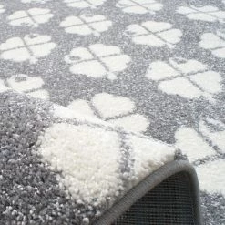 ByGraziela Tapis enfant Trèfle - Fibres synthétiques - Blanc gris -Tapis Soldes Boutique 1000198076 200110 11243700448 DETAILS P000000001000198076
