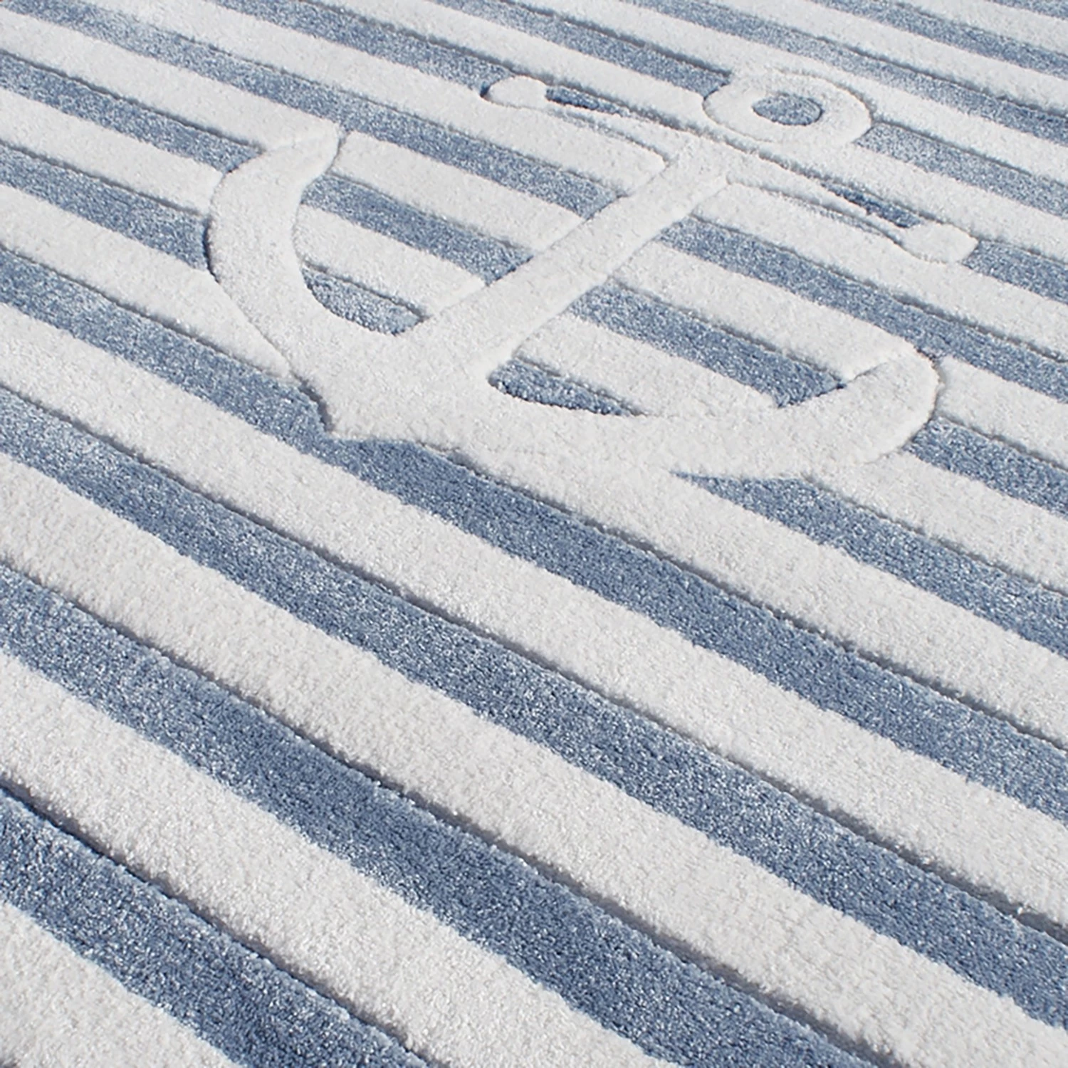 Happy Rugs Tapis enfant rond En haute mer 2 - Fibres synthétiques - Blanc / Bleu 4 Happy Rugs Tapis enfant rond En haute mer 2 - Fibres synthétiques - Blanc / Bleu – Image 2