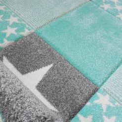 Happy Rugs Tapis enfant Starwalk - Fibres synthétiques - Gris / Vert menthe - 120 x 180 cm 8 Happy Rugs Tapis enfant Starwalk - Fibres synthétiques - Gris / Vert menthe - 120 x 180 cm -Tapis Soldes Boutique 1000198083 200110 11244100477 DETAILS P000000001000198083