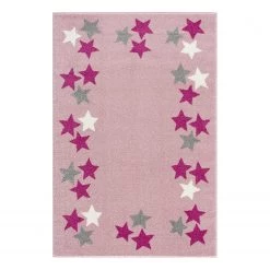Happy Rugs Tapis enfant Spring - Fibres synthétiques - Rose / Blanc - 120 x 180 cm