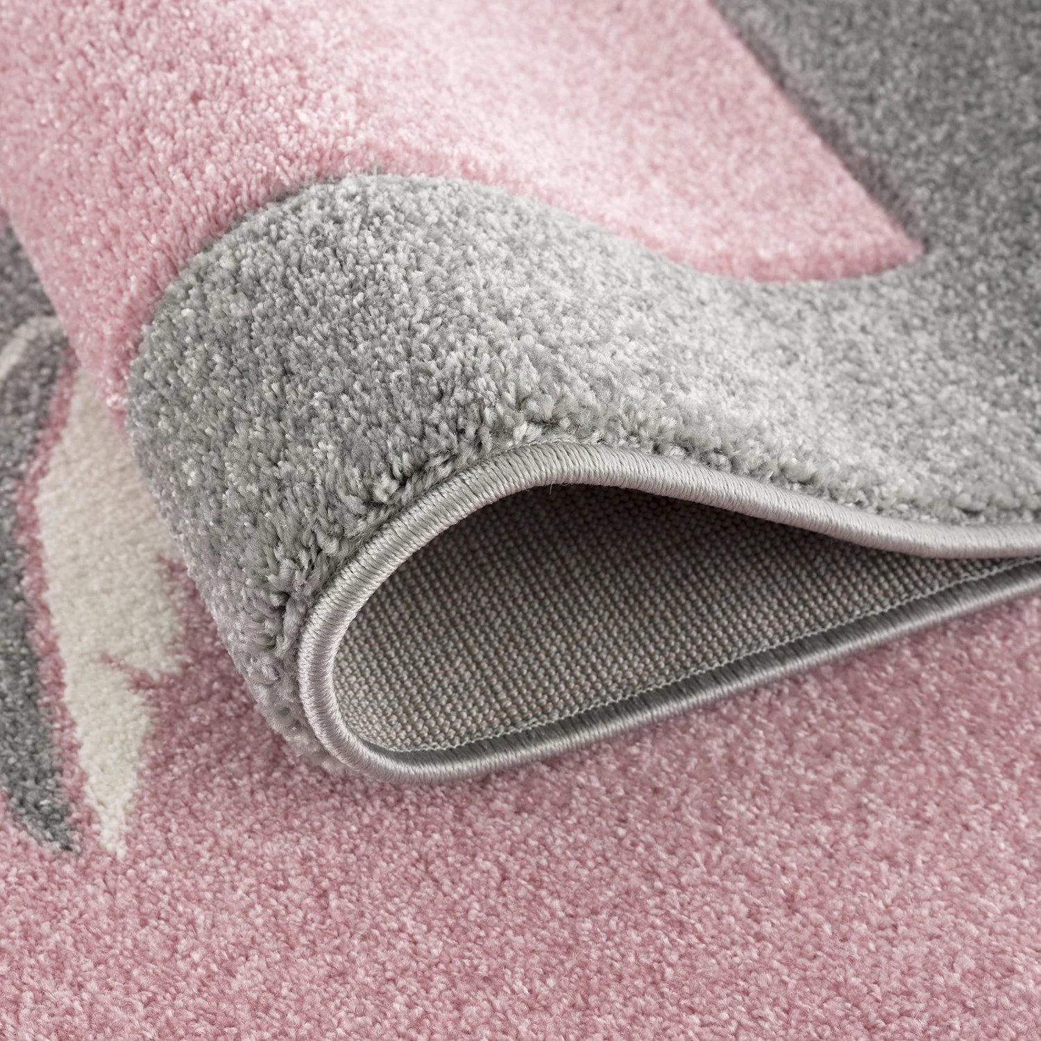 Happy Rugs Tapis enfant Attrape-rêves - Fibres synthétiques - Rose / Gris clair 5 Happy Rugs Tapis enfant Attrape-rêves - Fibres synthétiques - Rose / Gris clair – Image 3