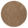 Tapis shaggy KiYDOO II - Fibres synthétiques - Marron clair - Diamètre : 133 cm