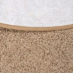 Tapis shaggy KiYDOO II - Fibres synthétiques - Marron clair - Diamètre : 133 cm -Tapis Soldes Boutique 1000210105 200519 14144601143 DETAILS P000000001000210105