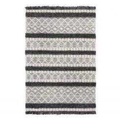 Luxor living Tapis en laine Fano - Laine - Crème / Noir - 130 x 190 cm